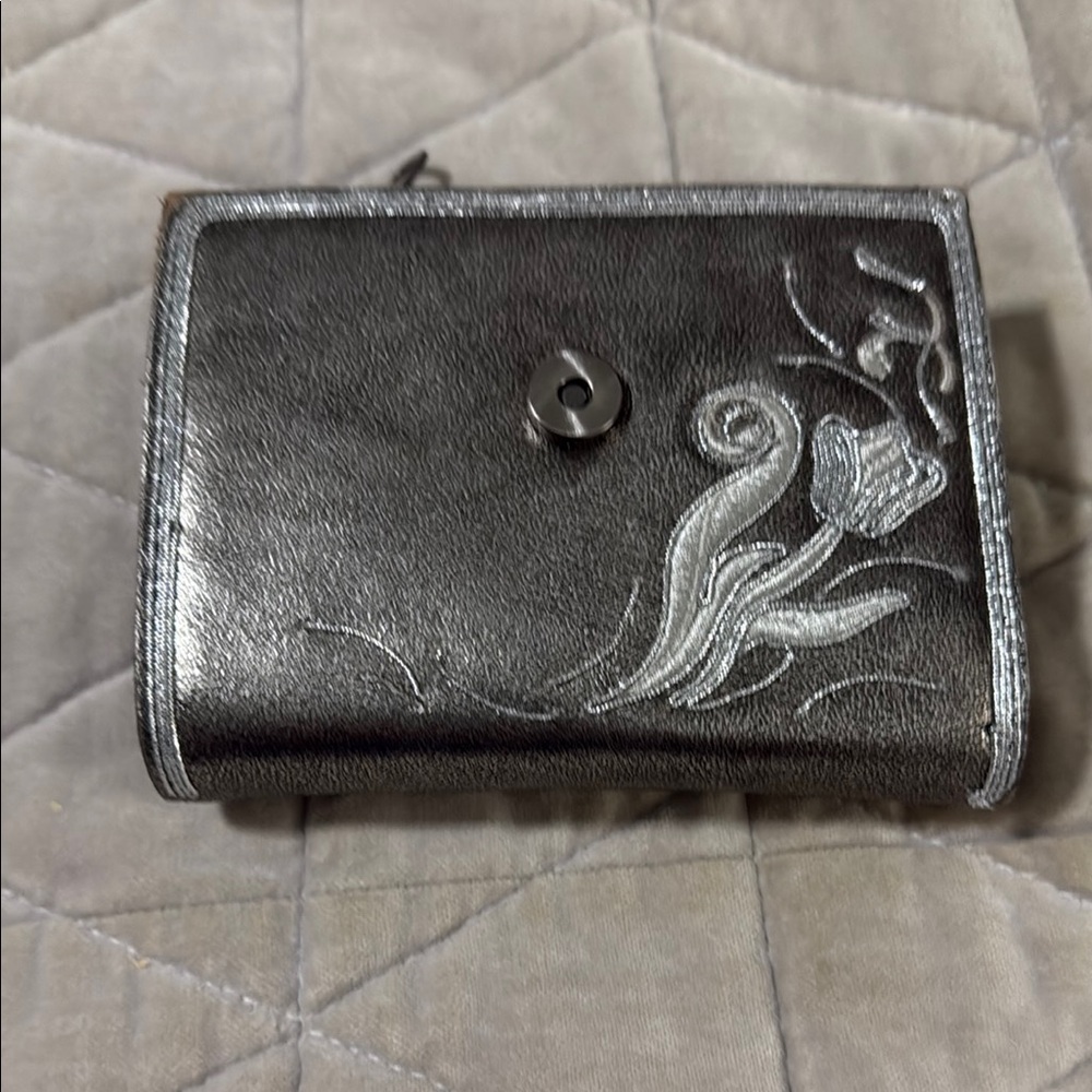 Patricia Nash Silver and Black Wallet